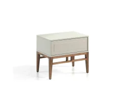 Mesa De Cabeceira Em Mdf Lacada Em Niebla Brillo 7035
