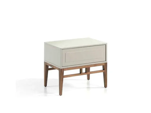 Mesa De Cabeceira Em Mdf Lacada Em Niebla Brillo 7035