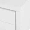 Mesa De Cabeceira Lado Direito Com 2 Gavetas, Com Leds, Lacado A Branco - Flarancia
