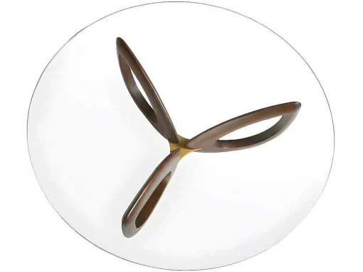 Mesa De Cafe Com Estrutura De Madeira Folheada A Nogueira 2053