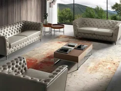 Mesa De Cafe Em Madeira Folheada A Nogueira Com Gaveta Frontal 2057