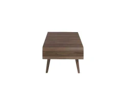 Mesa De Cafe Em Madeira Folheada De Nogueira Com Porta-Revistas Central. 2021