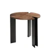 Mesa De Canto Em Nogueira E Aco Preto 2117
