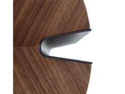 Mesa De Canto Em Nogueira E Aco Preto 2117