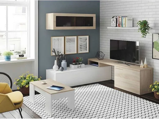 Mesa De Centro Elevatoria Elise Branca Com Cambria, Sua Combinacao De Funcionalidade E Design Ideal Para Sua Casa