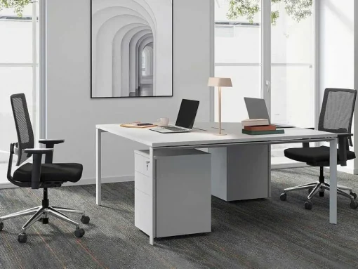 Mesa De Escritório 2 Péssoas Branco C160 Cm - Downtown