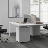 Mesa De Escritório 2 Péssoas Branco C140 Cm, Com Separador - Downtown