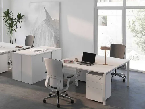 Mesa De Escritório 2 Péssoas Branco C160 Cm - Downtown
