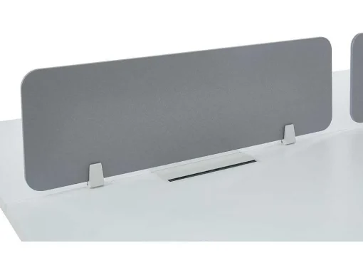Mesa De Escritório 2 Péssoas Branco C120 Cm, Com Separador - Downtown