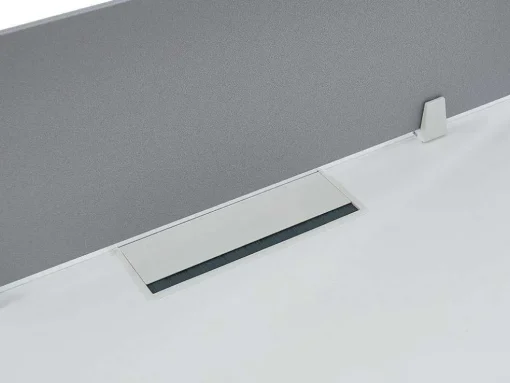 Mesa De Escritório 2 Péssoas Branco C120 Cm, Com Separador - Downtown