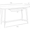 Mesa De Escritório Com Tampo De Madeira Folheada A Nogueira 3137