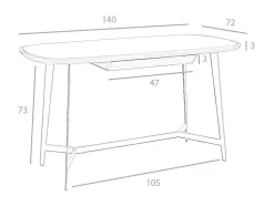 Mesa De Escritório Com Tampo De Madeira Folheada A Nogueira 3137