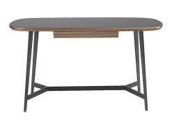 Mesa De Escritório Com Tampo De Madeira Folheada A Nogueira 3137