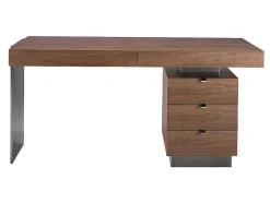 Mesa De Escritório Em Nogueira E Aco 3237