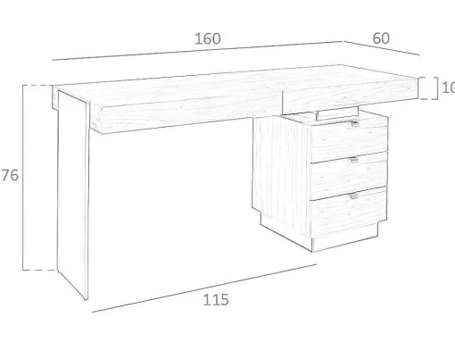 Mesa De Escritório Em Nogueira E Aco 3237