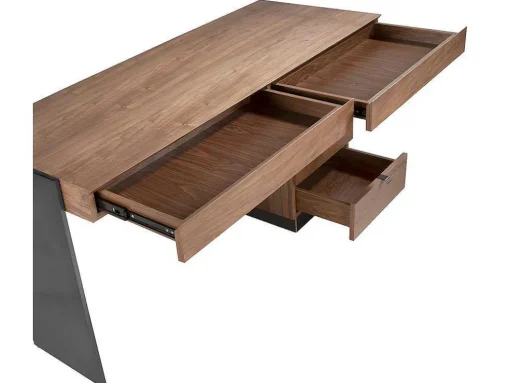 Mesa De Escritório Em Nogueira E Aco 3237