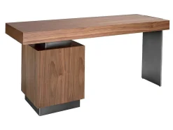 Mesa De Escritório Em Nogueira E Aco 3237