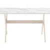 Mesa De Jantar 6 Lugares Em Mdf E Faia Branco E Natural Claro - Serani