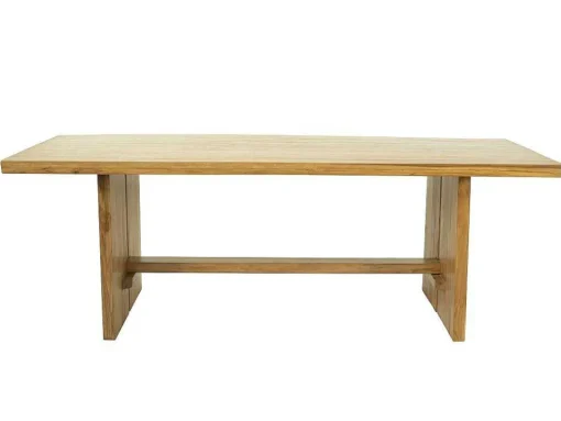 Mesa De Jantar 8 Lugares Em Teca Cor Natural - Lenida