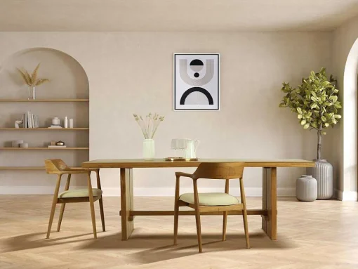 Mesa De Jantar 8 Lugares Em Teca Cor Natural - Lenida
