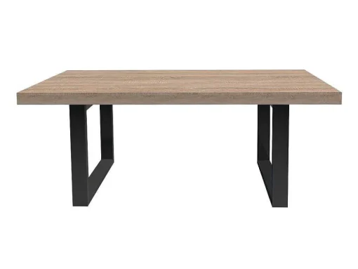 Mesa De Jantar De 8 Lugares Cor Natural E Preto - Nadiege