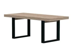 Mesa De Jantar De 8 Lugares Cor Natural E Preto - Nadiege