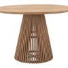 Mesa De Jantar De Jardim Em Teca D. 120 Cm Natural Claro - Triani