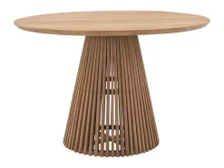 Mesa De Jantar De Jardim Em Teca D. 120 Cm Natural Claro - Triani