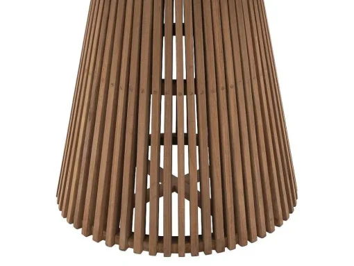 Mesa De Jantar De Jardim Em Teca D. 120 Cm Natural Claro - Triani