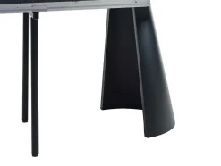Mesa De Jantar Extensivel De 8 A 14 Lugares Mdf E Metal Natural Claro E Preto - Felanio