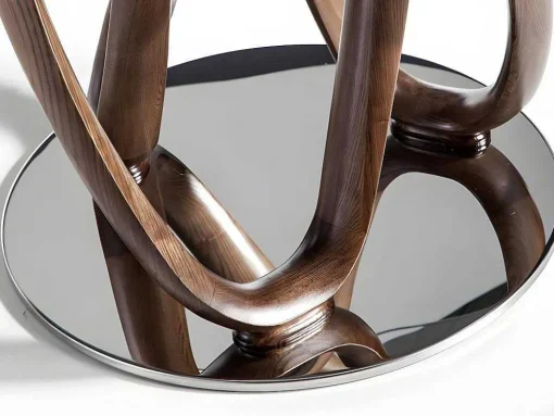 Mesa De Jantar Redonda Com Tampo Em Vidro Temperado 1021