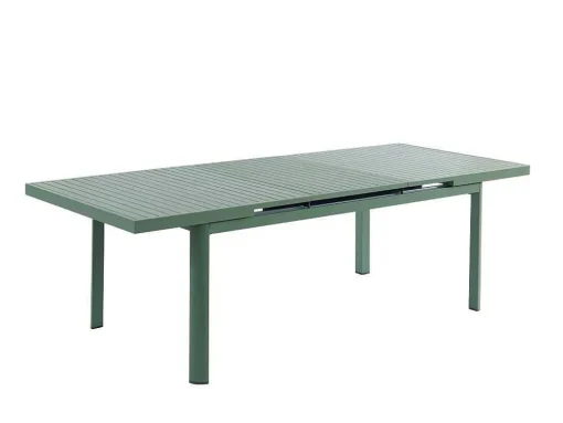 Mesa De Jardim Extensivel Em Aluminio 180/240 Cm Verde-Amendoa - Nauru