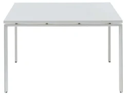 Mesa De Reuniao Quadrada, 4 Péssoas, Branco C120 Cm - Downtown