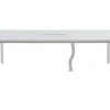 Mesa De Reuniao Retangular, 6 Péssoas, Branco C240 Cm - Downtown