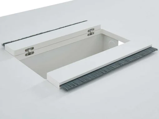 Mesa De Reuniao Retangular, 6 Péssoas, Branco C240 Cm - Downtown