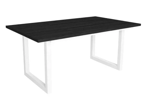 Mesa De Sala De Jantar, 8 Péssoas, 170, Robusto E Estavel Gracas A Sua Estrutura E Pernas Solidas, Preto, Estilo Industrial