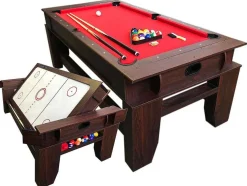 Mesa De Sinuca Multijogos De 7 Pés Com Air Hockey Panther