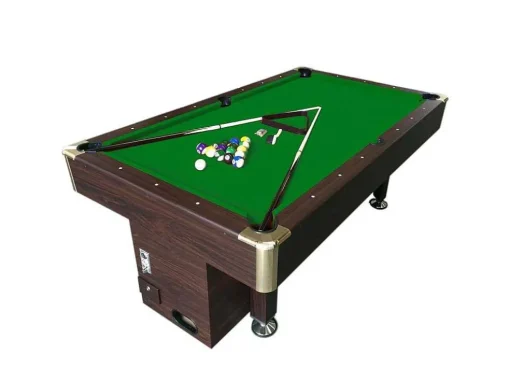 Mesa De Sinuca Verde 8 Pés Com Maquina De Moedas Manual - Atlas