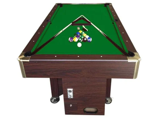 Mesa De Sinuca Verde 8 Pés Com Maquina De Moedas Manual - Atlas
