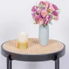 Mesa Lateral Retro Com Detalhes Em Rattan Natural (46Cm) - North - Preto