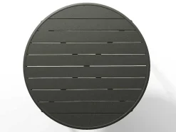Mesa Redonda De Jardim D. 110 Cm Em Metal Cinzento-Escuro - Mirmande