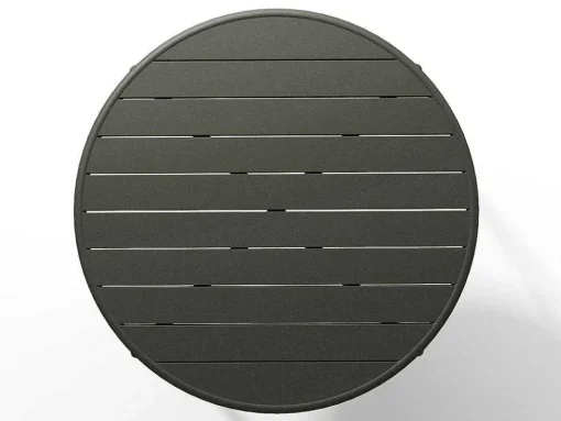 Mesa Redonda De Jardim D. 110 Cm Em Metal Cinzento-Escuro - Mirmande