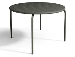 Mesa Redonda De Jardim D. 110 Cm Em Metal Cinzento-Escuro - Mirmande