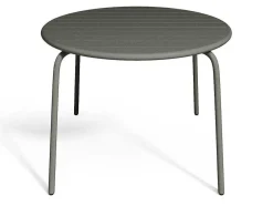 Mesa Redonda De Jardim D. 110 Cm Em Metal Cinzento-Escuro - Mirmande