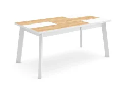 Mesa Sala De Jantar, 170, Para 8 Péssoas, Pés De Madeira, Carvahlo E Branco