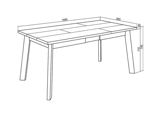 Mesa Sala De Jantar, 170, Para 8 Péssoas, Pés De Madeira, Carvahlo E Branco