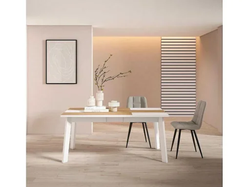 Mesa Sala De Jantar, 170, Para 8 Péssoas, Pés De Madeira, Carvahlo E Branco