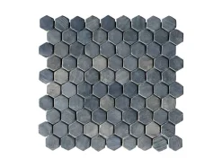 Mosaico De Chao E De Parede Em Marmore Cinza Antracite Pack De 1 M - Caralis