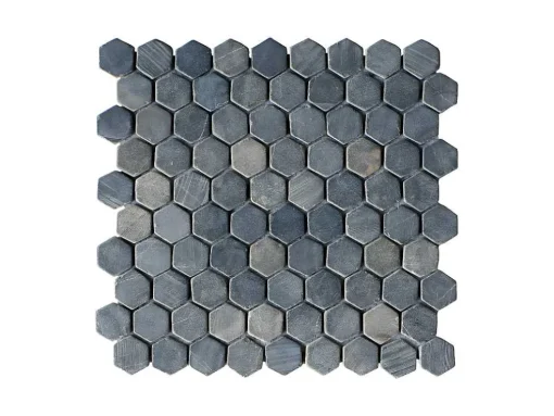 Mosaico De Chao E De Parede Em Marmore Cinza Antracite Pack De 1 M - Caralis