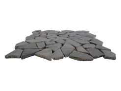 Mosaico De Chao E Parede Moli Em Marmore Natural - Cinza - Pack De 1 M